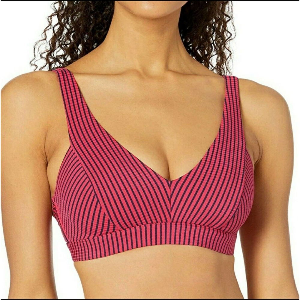 NOWT Seafolly Australia Go Overboard Bralette Bikini Top In Persianpnk Cup 6